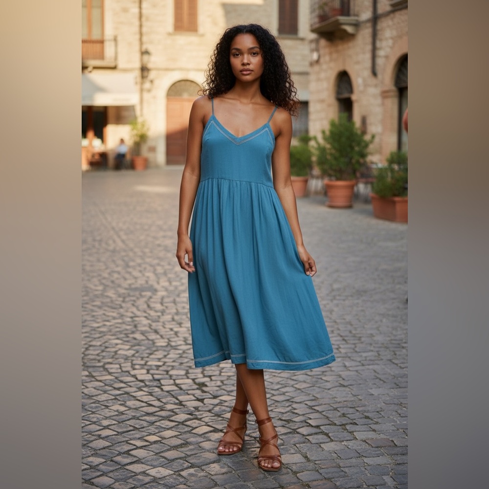 Old Navy Teal Midi Dress